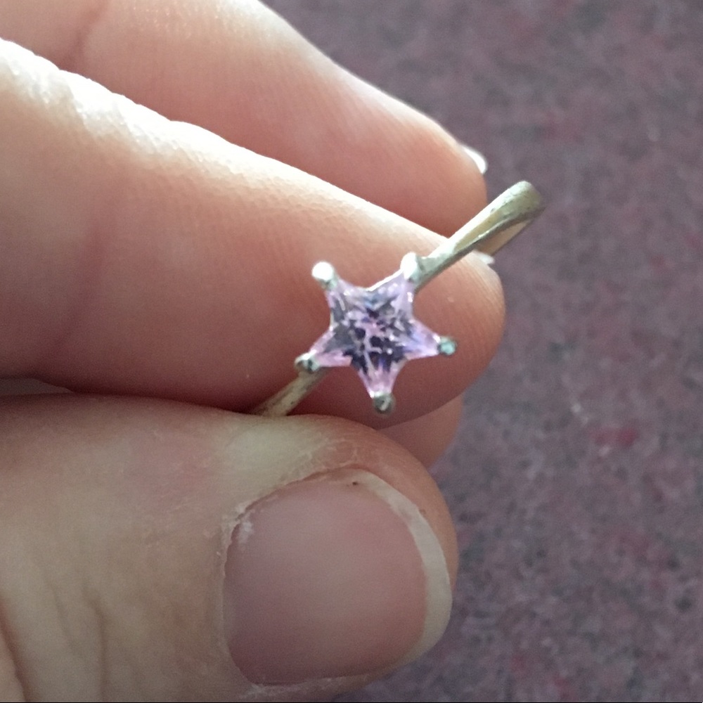 Pink star ring